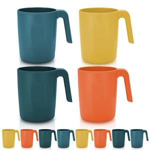 Kyraton Taza con asa 8 piezas, tazas de café 450ml, tazas i…