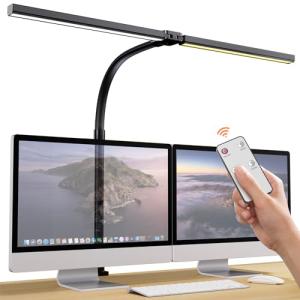 Tyonto Lámpara de escritorio de 1300 lm, doble cabeza, LED,…