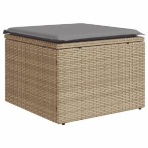 vidaXL Taburete de Jardín con Cojín, Reposapiés con Funda E…