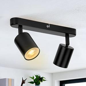 Wowatt Lámpara de Techo Negro Orientable, Lámpara de Techo…