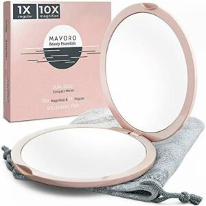 Espejo Compacto con Aumento 1X/10X Espejo de Maquillaje de…