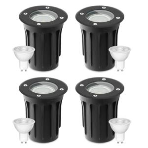 Goodia Empotrables Led Exterior Suelo: 4pcs 3W GU10 LED Foc…