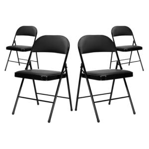 THINIA HOME Pack 4 Sillas Plegables Acolchadas