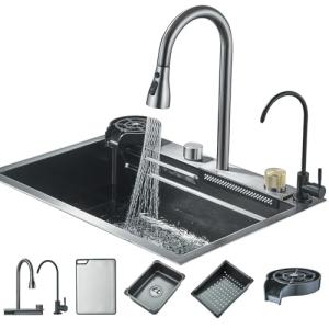 Hbronzeshower Fregadero de cocina, fregadero de acero inoxi…