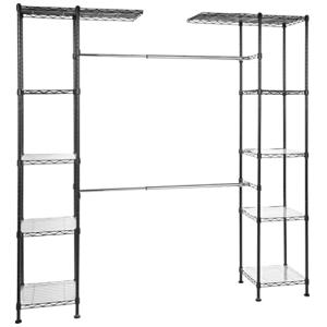 Amazon Basics Sistema organizador de armario extensible, Ne…