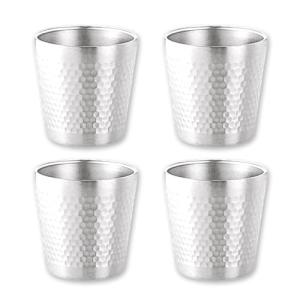 OYIWINMI 4 vasos de acero inoxidable, vasos de acero inoxid…