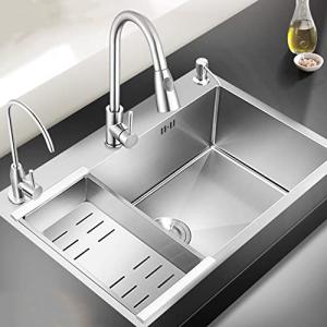 HaTur Fregadero de Cocina de Acero Inoxidable 60 * 45 cm Fr…