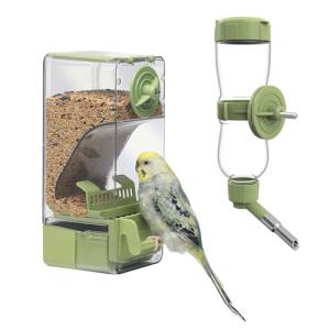 Juego de Bebedero y Comedero para Pájaros, Alimentador Auto…