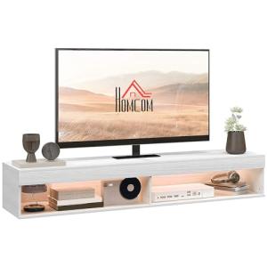 HOMCOM - Mueble de TV colgante de pared con iluminación LED…
