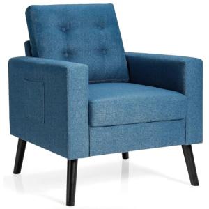 RELAX4LIFE - Sillón de salón confortable con patas de mader…