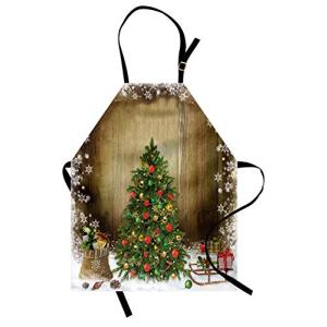 ABAKUHAUS Navidad Delantal de Cocina, Pino Festivo con Caja…