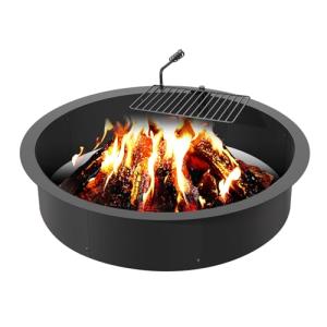 VEVOR Aro para Hoguera con Parrilla para Barbacoa Diámetro…
