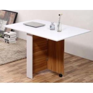 Genérico Mesa de Comedor Plegable 2 alas abatibles y Ruedas…