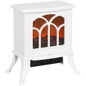 HOMCOM Chimenea Eléctrica de Pie 750/1500 W, Chimenea Decor…