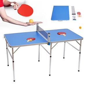 AOOUNGM Mesa de ping pong plegable portátil mesa ping pong…