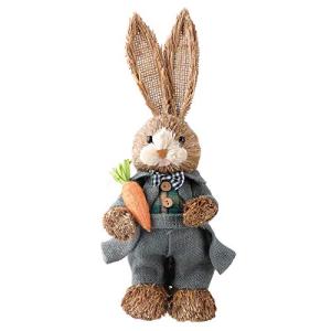VKTY Conejito de Pascua de Paja de pie Conejito de pie Paja…