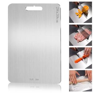 Tabla de Cortar de Titanio y Acero Inoxidable 304, Doble Ca…
