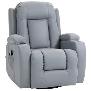 HOMCOM Sillón de Masaje Giratorio con 8 Puntos de Masaje Vi…