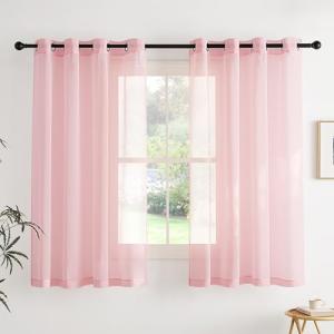PONY DANCE Cortinas Cocina para Ventanas, Visillos Transluc…