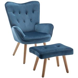HollyHOME Sillon con Reposapies Salon Sillón Lectura Butaca…