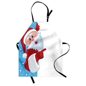 ABAKUHAUS Navidad Delantal de Cocina, Santa Claus Ilustraci…