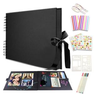 Probuk Álbum de Fotos Creativo 29x21,5cm, 80 Páginas Negras…