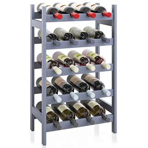 SMIBUY Botellero de bambú, Soporte para 20 Botellas, estant…