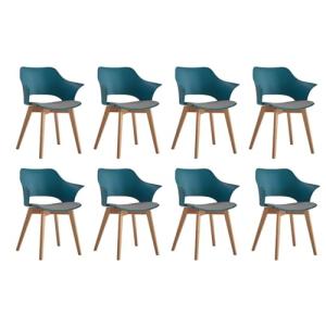 BenyLed Juego de 8 sillas de comedor con reposabrazos; sill…