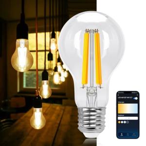 Aigostar Bombilla Inteligente E27 Edison Bombilla Alexa 6W…