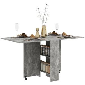 HOMCOM Mesa Plegable de Comedor Mesa de Cocina Plegable con…