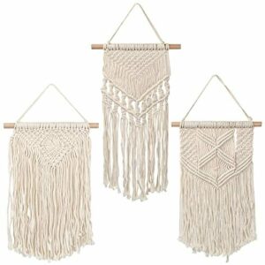 3 Piezas Tapiz de Macramé Borla, Mini Macramé Colgar Tapice…