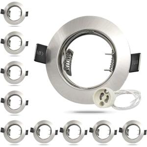 HiBay Focos empotrables GU10,10x Marco Focos gu10,Corte 65-…