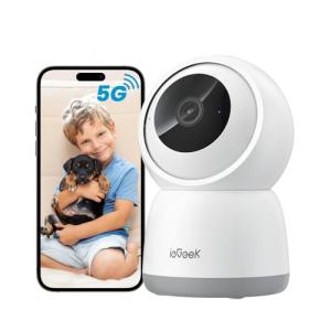 ieGeek 2.4/5GHz Camara Vigilancia WiFi Interior 2K 360°PTZ,…