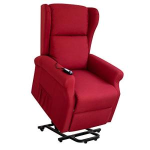 Gardenia - Sillón eléctrico reclinable de Tela, Color Burde…