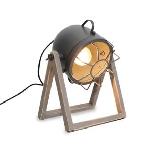 Alpinaluz Lámpara de Mesa Industrial con Foco Proyector E27…