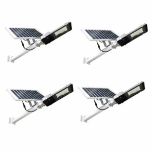Jandei - Pack x4 Farola Solar Exterior 2500 Lúmenes, Imperm…