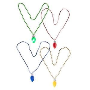 pumpumlia Collar con colgante de luz navideña inastillable,…