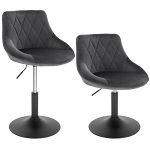 WOLTU 2X Taburete de Bar con Respaldo Terciopelo Taburetes…