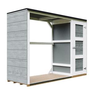 Caseta de Exteriores para leña - 75 x 217 x H159 cm - con A…