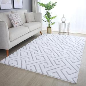 HomebyHome Alfombra para salón, pelo corto, diseño moderno…