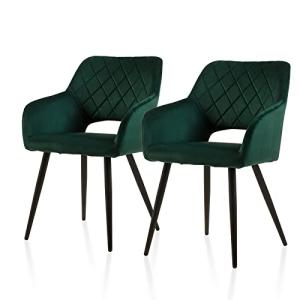 TUKAILAi Juego de 2 sillas de Comedor en Terciopelo, Sillas…