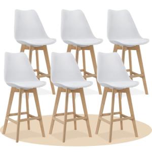 Dekohome Taburete Alto Cocina con Respaldo, Asiento Blando…