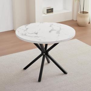 BenyLed Mesa de Comedor Redonda con Patas Robustas en Forma…