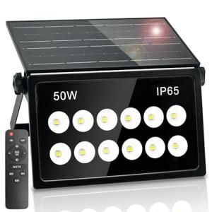 BOSITE 50W Focos Led Exterior Solares, Luz Solar Exterior c…