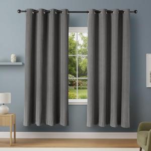 Amazon Basics Cortinas 100% Opacas con Ojales, Pack de 2 Un…