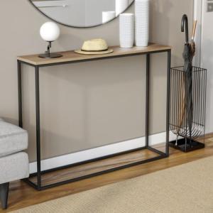 URBNLIVING Mesa consola de madera para pasillo con patas de…