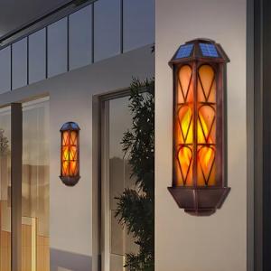 Aplique Solar Exterior, Lámpara de Pared Solar Vintage Luz…