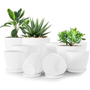 Utopia Home Paquete de 5 macetas 18/17/15/13/12 cm Maceta c…