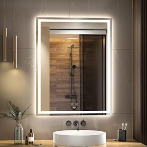 GANPE - Espejo de baño LED, espejo de tocador de maquillaje…