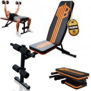 ManiBoom Banco Musculación PLEGABLE para Entrenamiento en C…